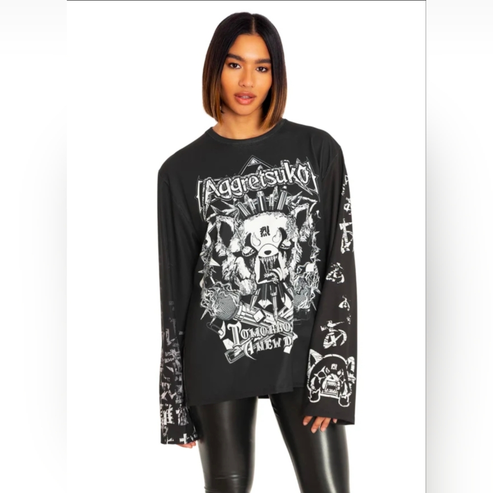 Blackmilk X Sanrio Aggretsuko Oversized Boyfriend Tee